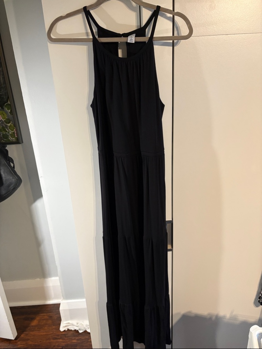 Old Navy Black Sleeveless Tiered Maxi Dress
